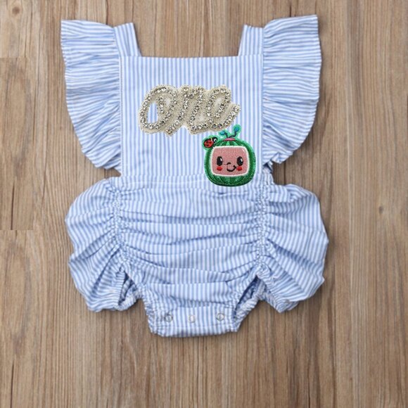 Cocomelon Dress Cocomelon First Birthday Romper Outfit Clothes Jumpsuit - Picture 1 of 2